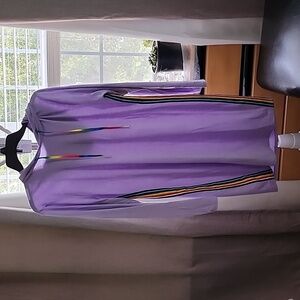 Joe Boxer Purple Hoodie Dress with Rainbow Accents sz L